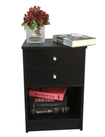 Simplify bedroom furniture Bedside End Table 1/2 Drawer Nightstand 2 Styles