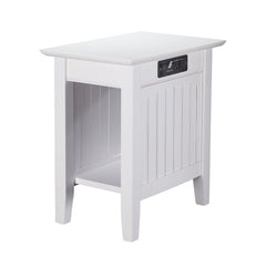 White Solid Wood Side Table This Vintage Cottage Style Side Table Features A Crisp, White Finish that Will Give Off A Classic, Clean Vibe