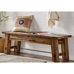 Nastya Wood Bench Industrial Accent Furniture Collection