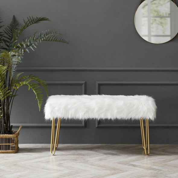 Upholstered Bench Fashionable Footstool and A Regal Decorative Perfect for the Entryway Or Any Space