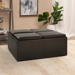 Nicut 36'' Wide Ottoman Solid Wood and Plywood Frame Clean Lined Sofa