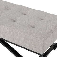 Light Gray Petrie Upholstered Bench Sophisticated Accessory