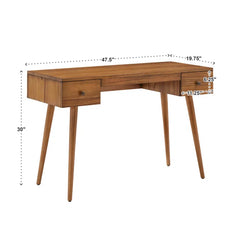 Prosser Natural Solid Wood Desk Contemporary and Mid-Century Modern Decor Styles