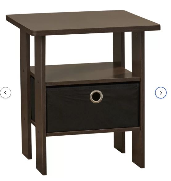 Dark Brown Kenton 1 Drawer Nightstand Seamlessly Blending Form and Function