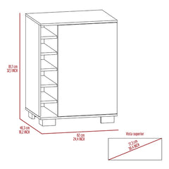 Ranzino Bar Cabinet Provides Storage for Bottles and Glassware