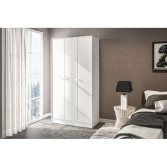 White Rhiannon Armoire Extra Storage Space Indoor Furniture