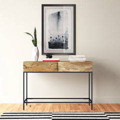 Roam 43'' Console Table Made up of Mango Wood and a Metal Base