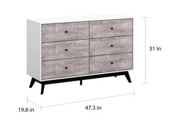 6 Drawer Dresser Simple Living Crislana