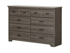 8 Drawer Double Dresser Versa Country Cottage - Gray Maple