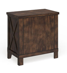 3 Drawer Nightstand Epona Rustic Dark Walnut