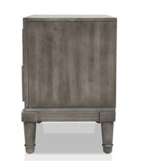 1 Hax Rustic Grey Solid Wood Nightstand