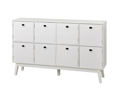 1 Extra Large Jamie Cabinet - White with Eight Compartments for Ample Storage