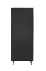 1 Modern Storage Cabinet in Black / Acorn Bookmatch Abundant space for dishes, linens, booksv