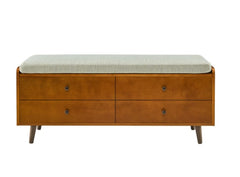 1 - Upholstered Seat Storage Bench Versatile use in entryway, mudroom or foot of the bed