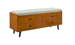 1 - Upholstered Seat Storage Bench Versatile use in entryway, mudroom or foot of the bed