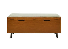 1 - Upholstered Seat Storage Bench Versatile use in entryway, mudroom or foot of the bed