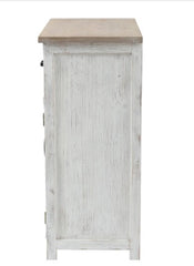 1 - Rustic Wood Barn Door Storage Cabinet includes a fixed shelf suits your organizational needs