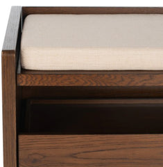 1 - Contemporary Shoe Storage Bench -in Walnut a style and warmth to any entryway