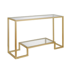 Shumake Geometric Shapes Console Table Lower Shelf is Stylishly Raised