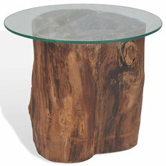 Solid Coffee Table Solid Teak Base Stable and Durable Perfect for Coffe Table