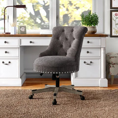 Charcoal Soule Task Chair Enveloped in Brushed Polyester Blend