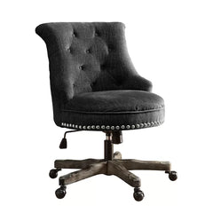 Charcoal Soule Task Chair Enveloped in Brushed Polyester Blend