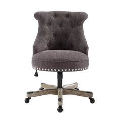 Charcoal Soule Task Chair Enveloped in Brushed Polyester Blend