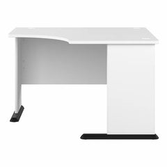 Studio A White Desk with Cable Management Contemporary Style