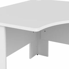 Studio A White Desk with Cable Management Contemporary Style