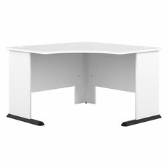 Studio A White Desk with Cable Management Contemporary Style