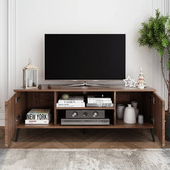 Tv Stand D016 Easy Access to the Cut Out Hole Aesthetic Indoor Design