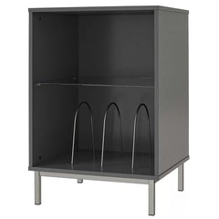 Graphite Gray Valto Audio Cabinet Offer Plenty of Storage Space Perfect Organize