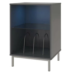 Graphite Gray Valto Audio Cabinet Offer Plenty of Storage Space Perfect Organize