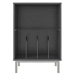 Graphite Gray Valto Audio Cabinet Offer Plenty of Storage Space Perfect Organize