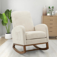 Vennie Rocking Chair Relax in Style with this Chair Soft Cushion Padded Backrest