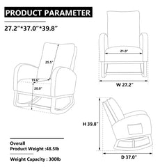 Vennie Rocking Chair Relax in Style with this Chair Soft Cushion Padded Backrest