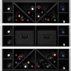 Black Oak Vietti Bar Cabinet Storage for up to 36 Bottles of Wine