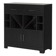 Black Oak Vietti Bar Cabinet Storage for up to 36 Bottles of Wine