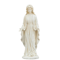 Virgin Mary Outdoor Garden Statue - White Bless your home with this Mary statue. The Mary