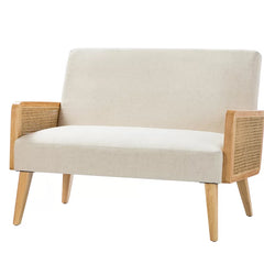 Linen Warlick Loveseat Solid Wood to Create a Natural and Comfortable