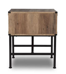 Dessert Brown Dayawati End Table with Storage Scandinavian Inspired Style