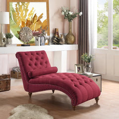 Burgundy Yarmouth Chaise Lounge Perfect for your Living Room