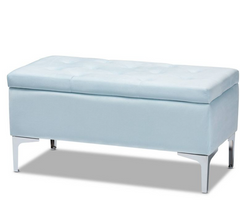 Neymar Upholstered Storage Bench Contemporary Bench with Deep Storage