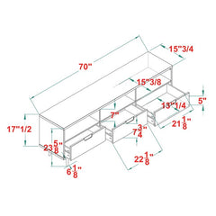 Grindle Solid Wood TV Stand for TVs up to 80" Caramel