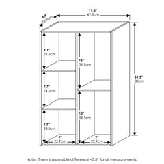 White Harkless 31.5'' H x 19.5'' W Standard Bookcase Features Irregular Shelves