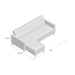 Gray Chenille Kayden 84" Wide Reversible Sleeper Sofa & Chaise Design