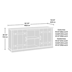 Soft White Colten TV Stand for TVs up to 70" Neutral Finish and a Contrasting Table Top