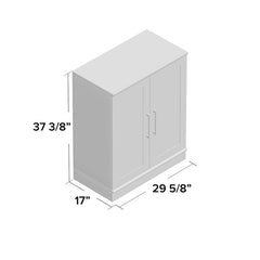 Dakota Oak Tiberius 37.38'' Tall 2 Door Accent Cabinet Base Levelers Make