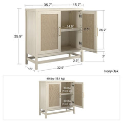 Stehouse 35.94'' Tall 2 Door Accent Cabinet Organize Extra Office Supplies