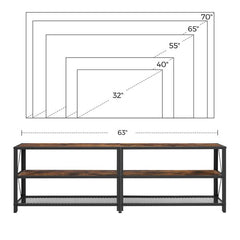 Bayswater TV Stand for TVs up to 70" X-shaped Side Supports